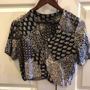 Top shop printed crop top